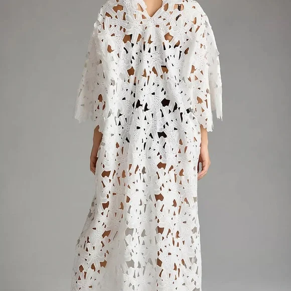 By Anthropologie Floral Eyelet Kaftan
| White Lace Swim Cover-Up - Picture 2 of 4